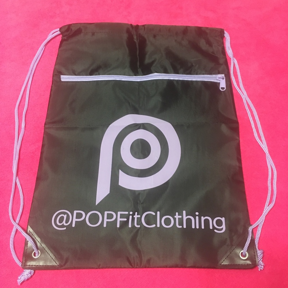 FREE w/ POP Fit leggings purchase            NEW POP Fit drawstring bags